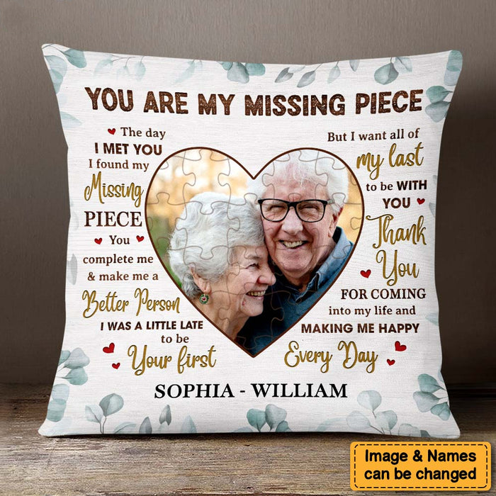 Gift For Couple Husband Wife My Missing Piece Photo Pillow