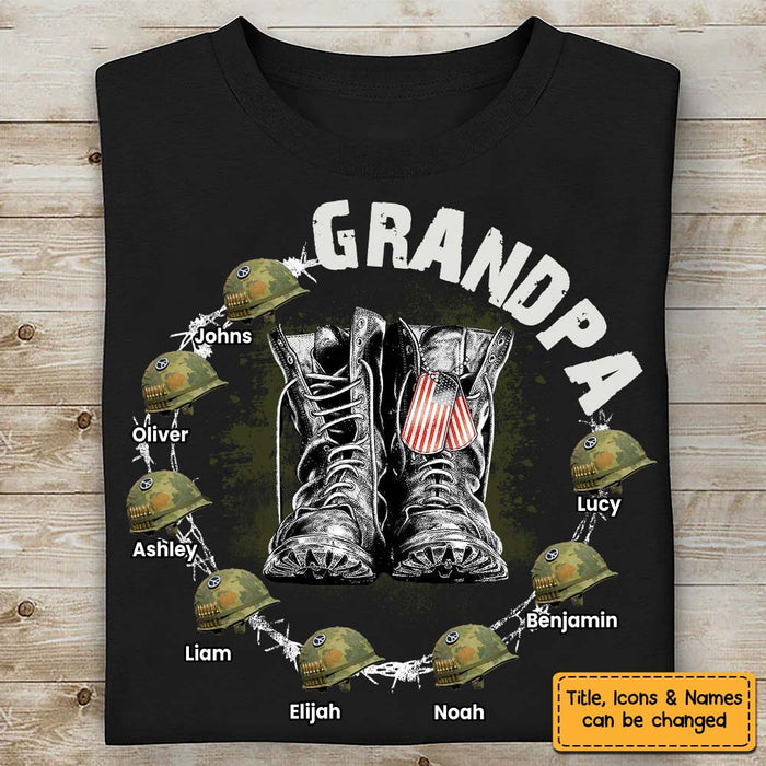 Gift For Grandpa Dad Boots T-shirt