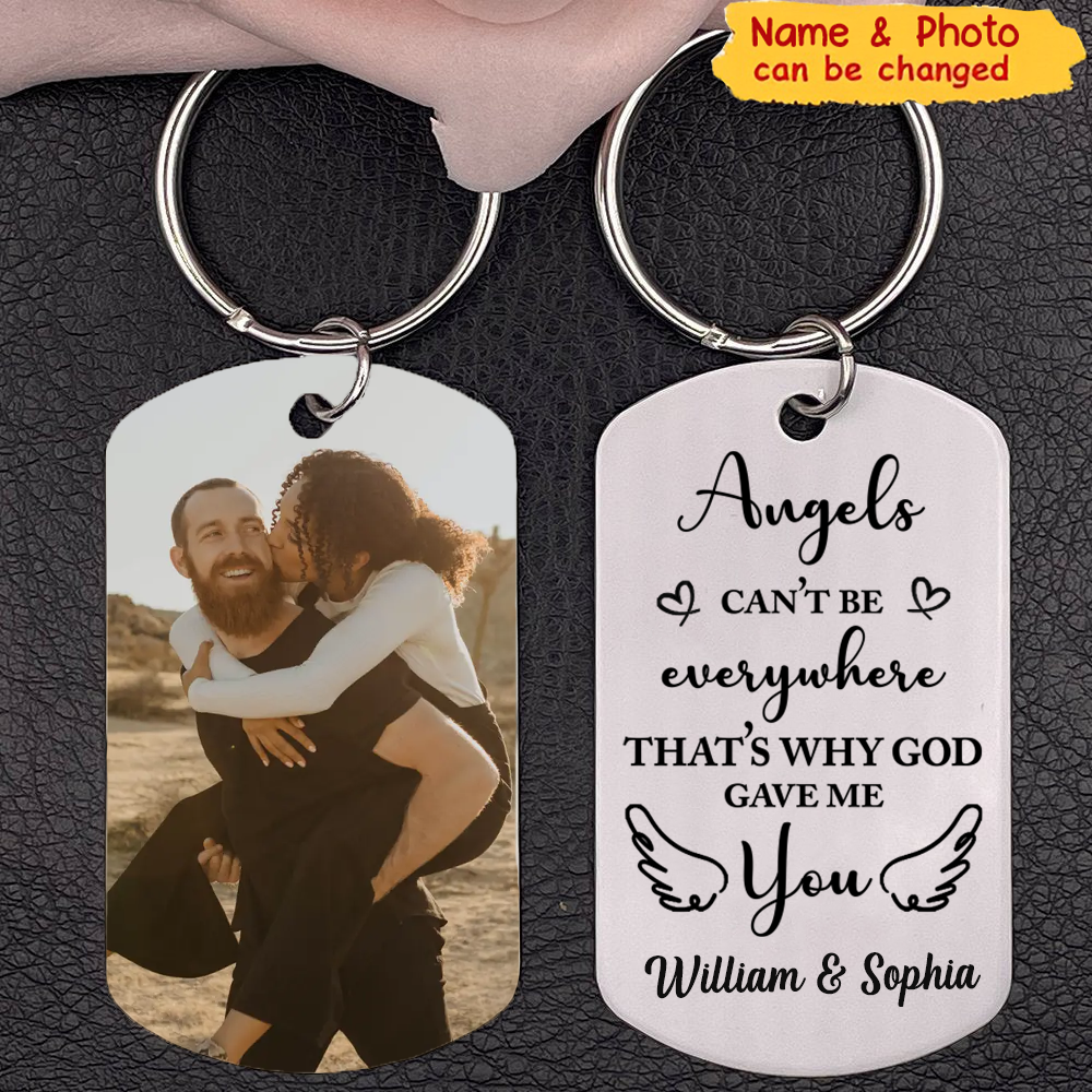 God Gave Me You - Personalized Engraved Stainless Steel Keychain