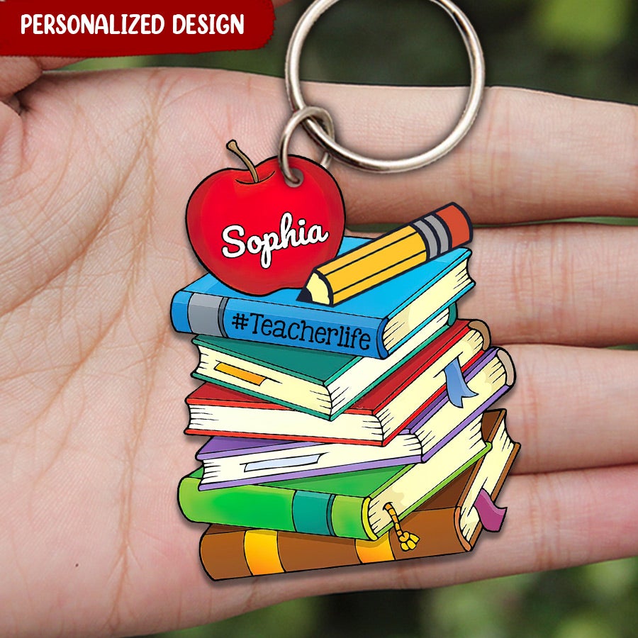 Best gift for Teachers, Personalized Teacher Life Acrylic Keychain
