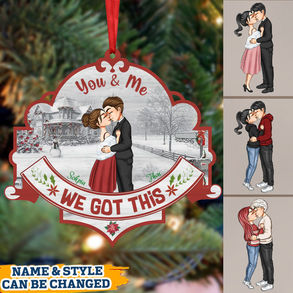 You're By Far My Favorite - Personalized Shaped Wooden Ornament - Christmas Gift For Couple