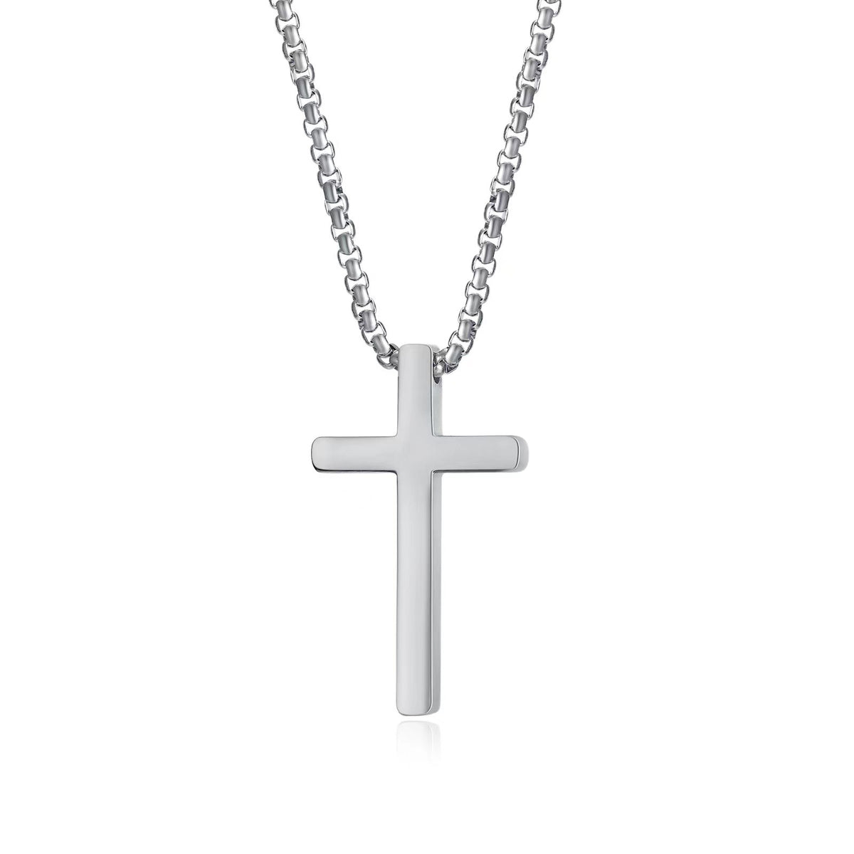 Personalized Cross Necklace Custom Engraved Pendant With Chain