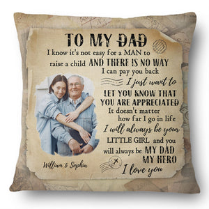 Custom Photo - Gift For Father - Personalized Custom Pillow