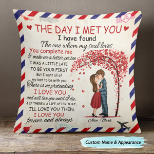 I Love You Till The End - Personalized Pillow - Anniversary Gift For Partner, Spouse, Husband, Wife, Boyfriend, Girlfriend
