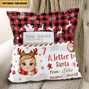 A Letter To Santa - Personalized Pocket Pillow