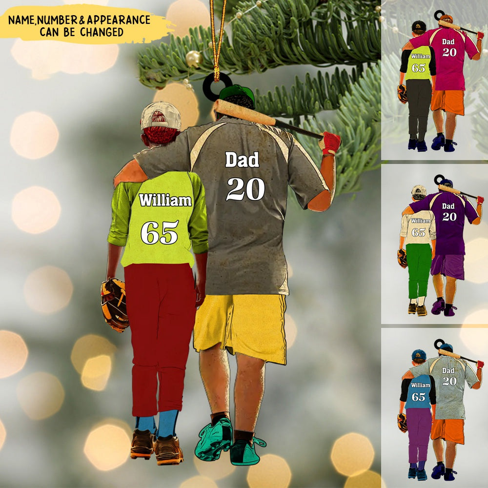 Custom Personalized To My Son Baseball Ornament  - Baseball Gifts With Custom Name, Number, Appearance