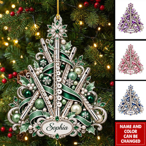 Personalized Flute Acrylic Ornament -Gift For Flutists & Music Teachers