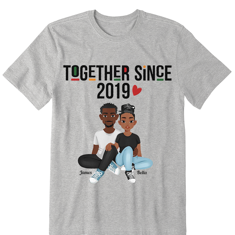 Together Since New Version - Personalized Matching Couple Shirts