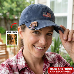 Personalized Photo Golf Ball Marker with Magnetic Hat Clip with Name Birthday Father's Day Gift for Golf Lover