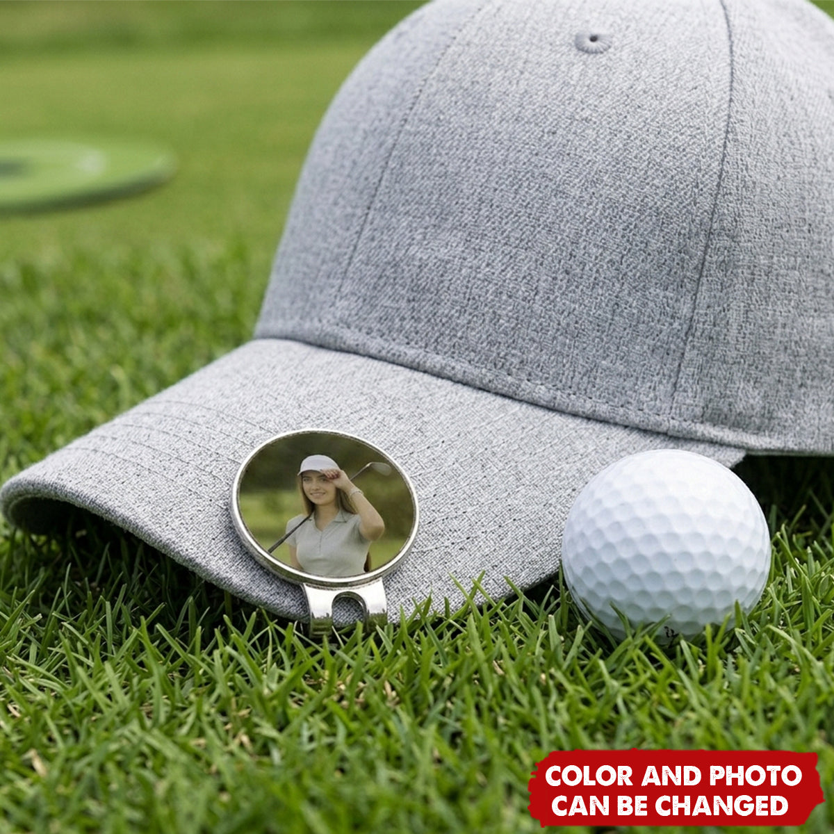 Personalized Golf Divot Repair Tool Magnetic Hat Clip Set with Photo Ball Marker and Box Golf Accessories Birthday Sports Gift for Golf Players