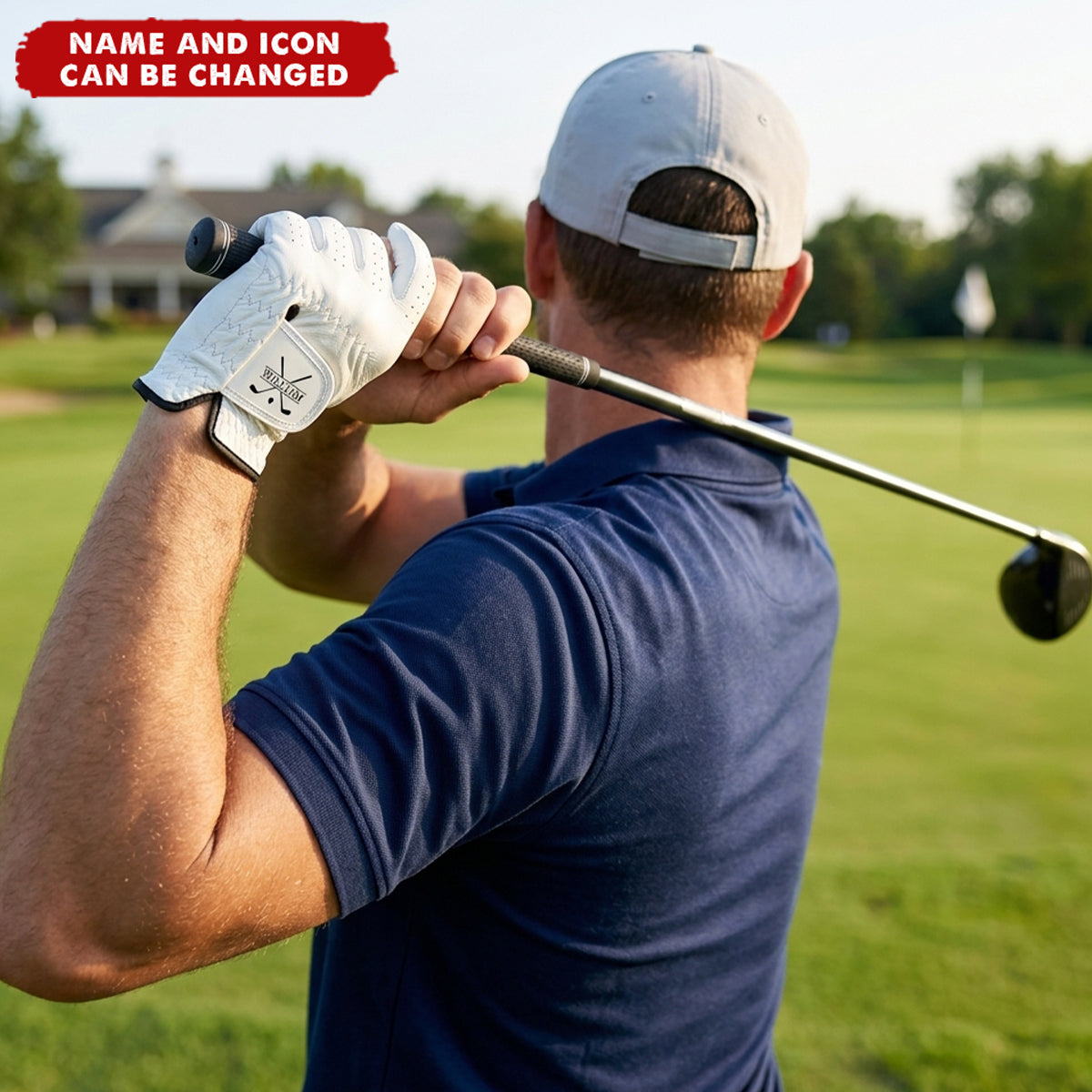Golf Monogram, Custom Name Gift For Golf Players, Golf Lovers - Personalized Golf Glove