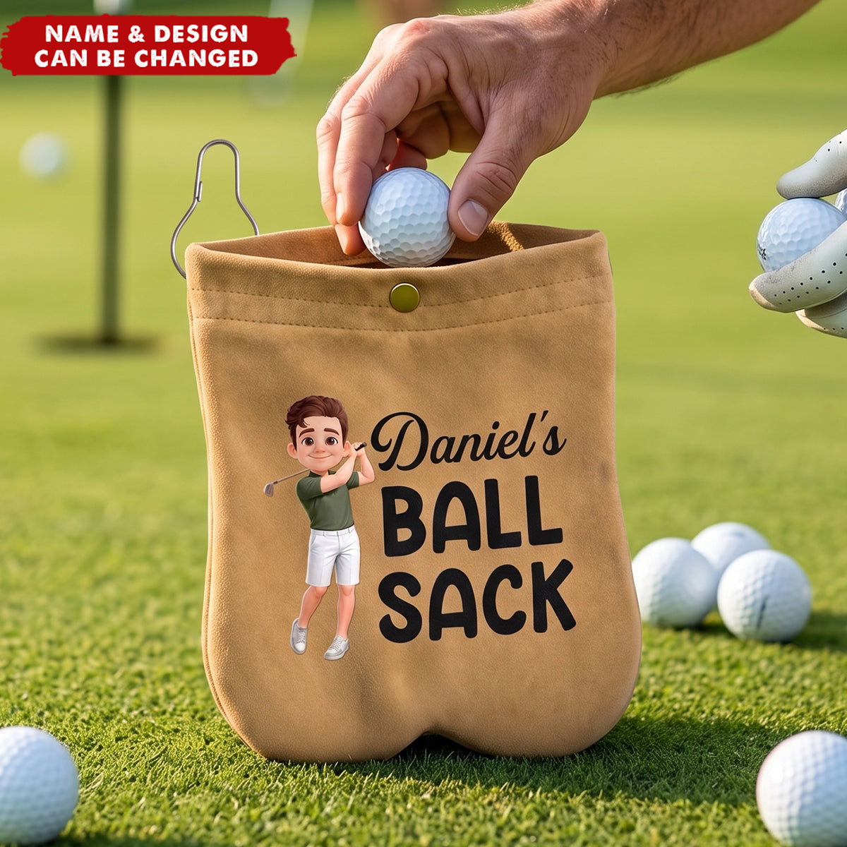 Custom Golf Ball Bag Sack - Personalized Birthday Gifts For Golf Lovers, Sports Fans, Sports Lovers - Fairways And Good Days
