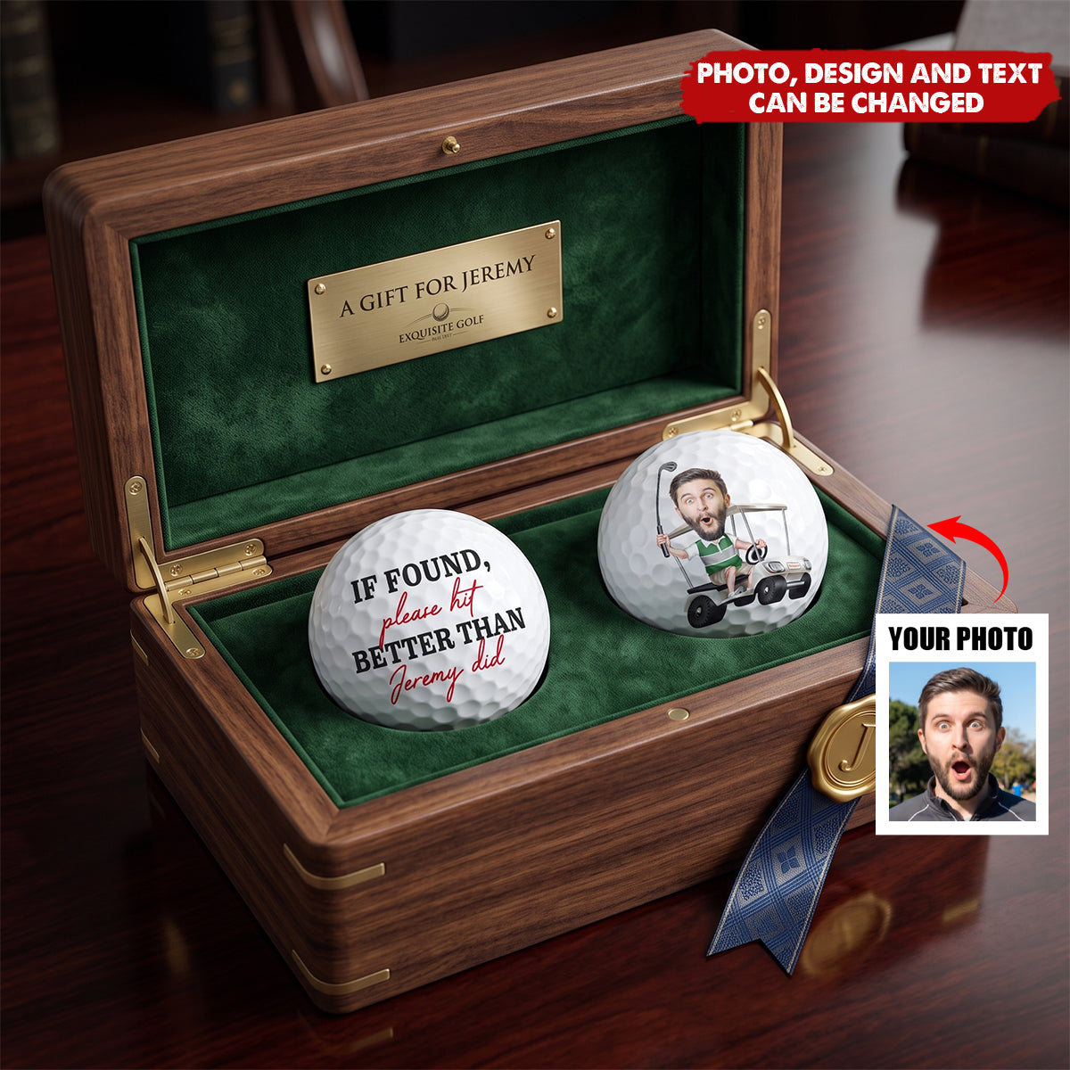 If Found Please Hit Better Than Custom Name Did Funny - Personalized Photo Golf Ball
