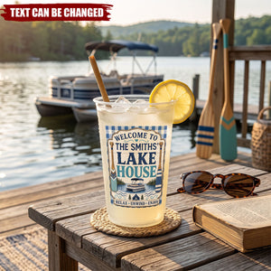 Custom Lake House Party Cups - Personalized Summer Vacation And Travel Gifts For Mom, Dad, Brother, Sister - Life Is Better On The Boat