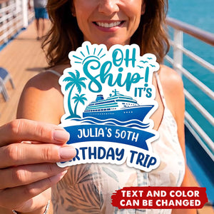 Custom Cruise Magnetic Sheet - Personalized Summer Vacation And Travel Gifts For Women, Besties, Sisters, BFF - Sailing Into Memories