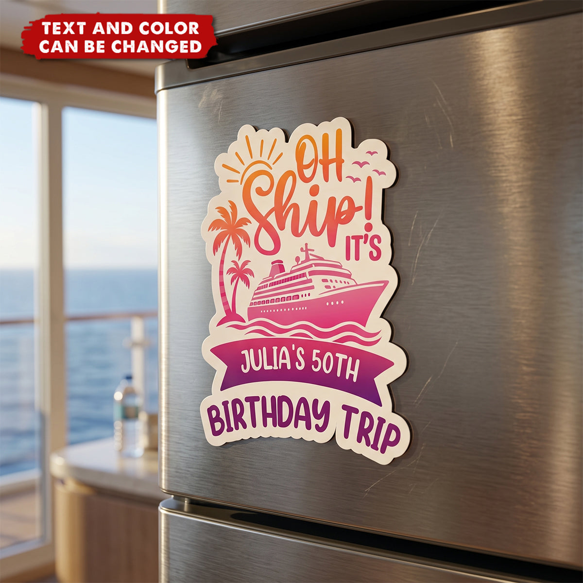 Custom Cruise Magnetic Sheet - Personalized Summer Vacation And Travel Gifts For Women, Besties, Sisters, BFF - Sailing Into Memories