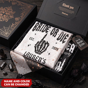 Halloween Bachelorette Party Bride Or Die - Personalized Robe