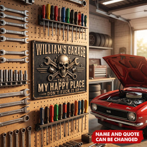 Custom Home Decor Metal Sign - Personalized Birthday Gifts For Husband, Son, Grandson, Brother, Grandpa, Dad, Yourself, Mechanic - Just Fix It Yourself