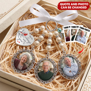 Custom Photo I'm Always With You Cardinal Bird - Personalized Photo Bouquet Charm