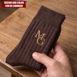 Custom Initials Wedding Gifts For Groomsman Best Man Wedding Party Gifts - Personalized Socks
