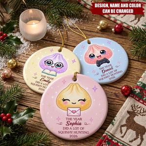 Custom Ceramic Ornament - Personalized Christmas Birthday Gifts For Kids - Little Dumpling Big Joy
