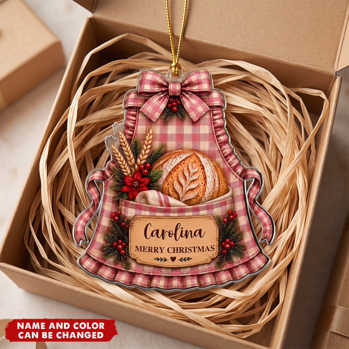 Sourdough Apron Christmas Ornament Gift For Sourdough Lovers Baking Lovers - Personalized Ornament