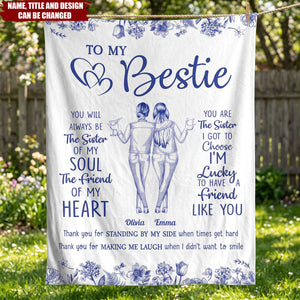 Thank You For Standing By My Side Friendship Gift For Besties Friends Sisters - Personalized Blanket