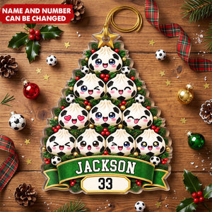 Custom Dumpling Squishy Acrylic Ornament - Personalized Christmas Birthday Gifts For Kids, Sport Fans, Sport Lovers - All Star Christmas
