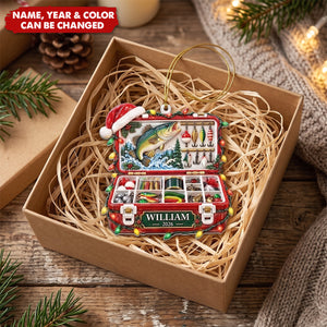 Christmas Gift For Fisherman - Personalized Fishing Tackle Box Ornament