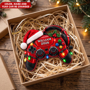 Custom Name Gaming Christmas Gifts for Gamers - Personalized Acrylic Ornament