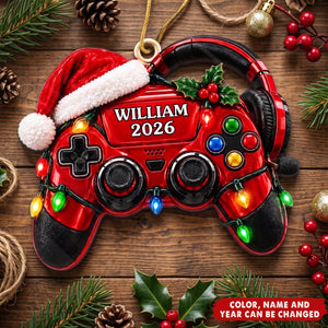 Custom Name Gaming Christmas Gifts for Gamers - Personalized Acrylic Ornament