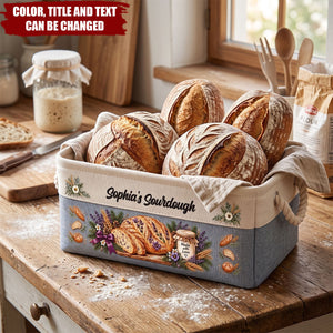 Custom Sourdough Baking Basket Gift For Sourdough Lovers - Personalized Storage Basket