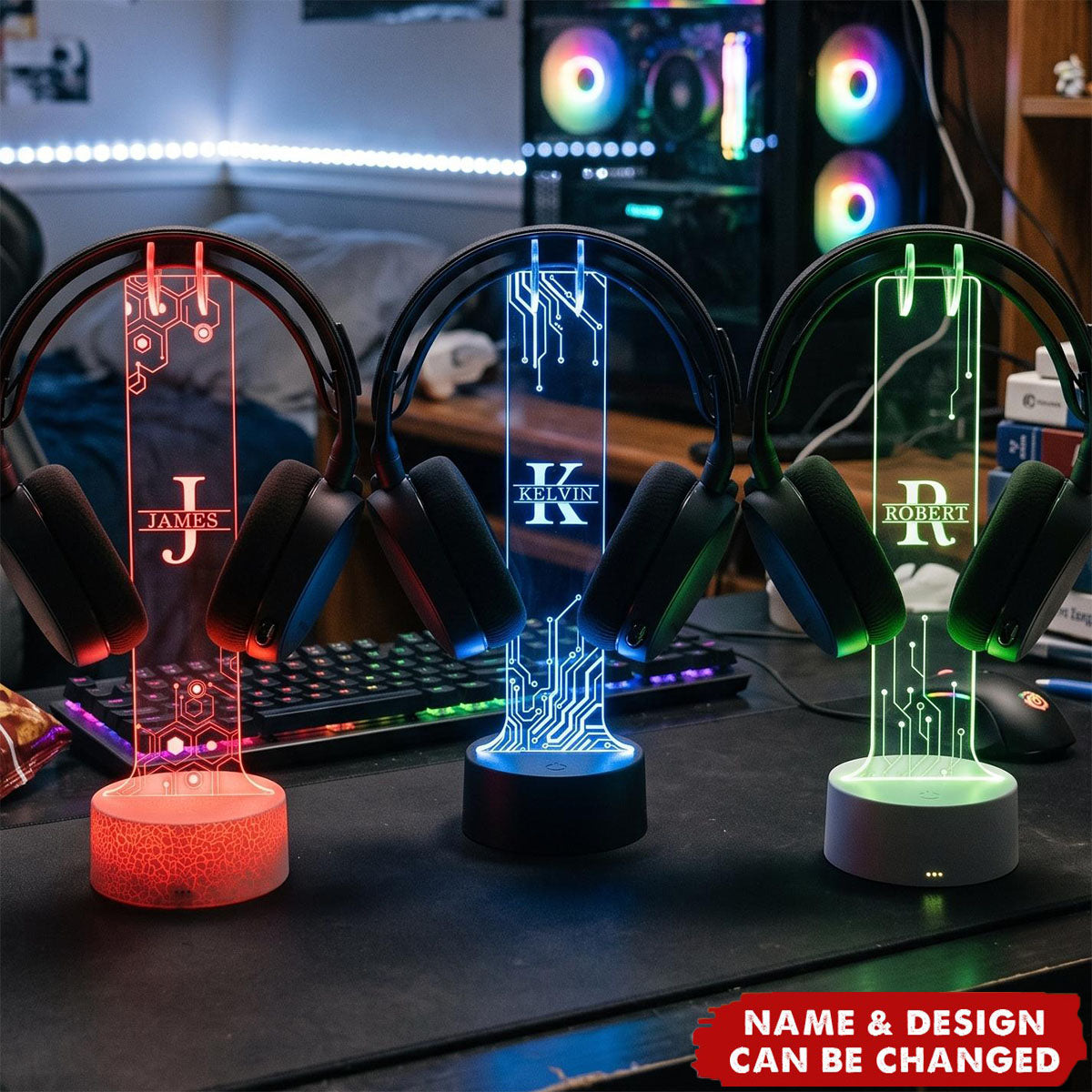Gamer Boyfriend Gift Custom Name Gift For Men, Gift For Him - Personalized Headphone Stand