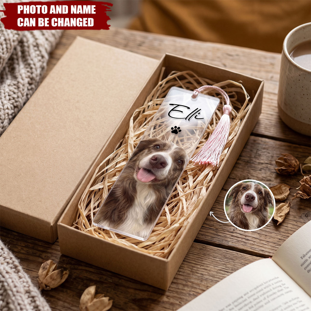Custom Pet Portrait From Photo Book Lovers Gift - Custom Bookmark