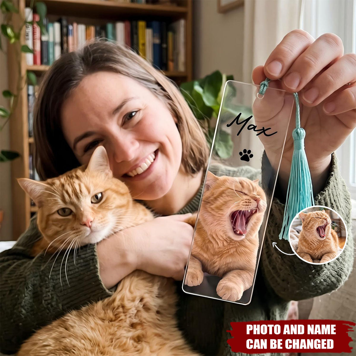 Custom Pet Portrait From Photo Book Lovers Gift - Custom Bookmark