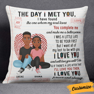 The Day I Met You Couples - Personalized Pillow
