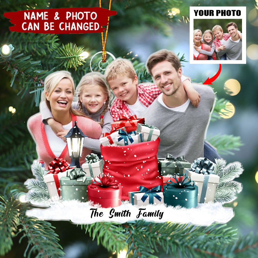 Custom Family Photo-Gift For Family-Personalized Christmas Ornament