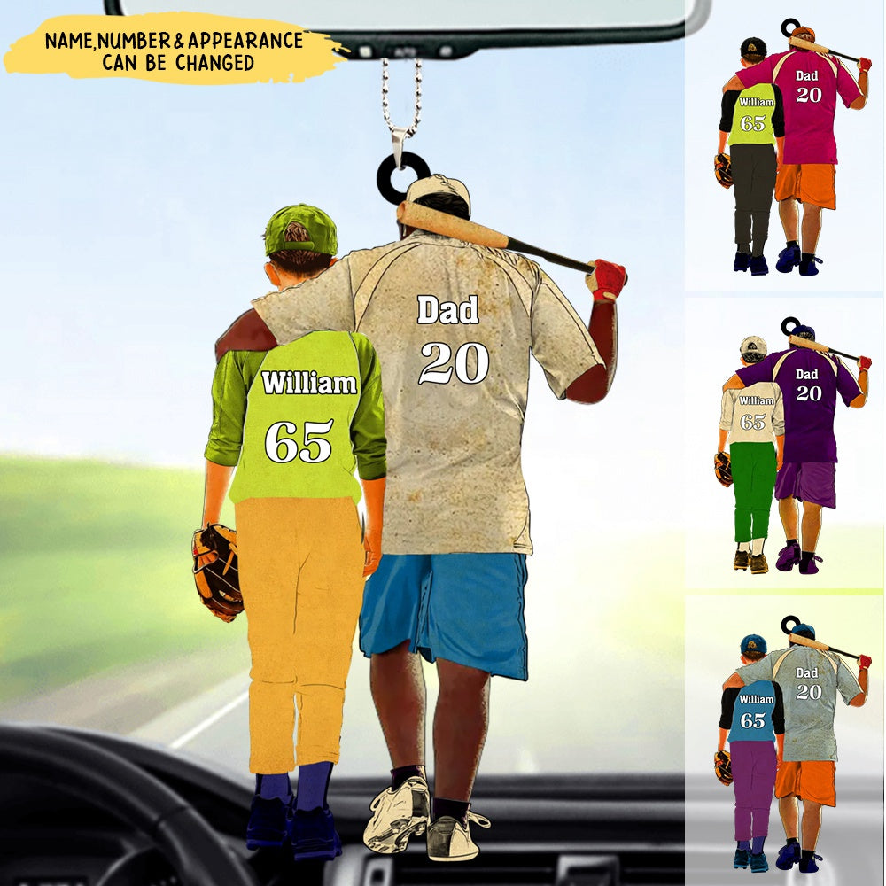 Custom Personalized To My Son Baseball Car Ornament  - Baseball Gifts With Custom Name, Number, Appearance