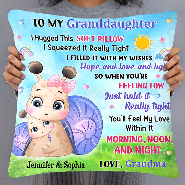 Gift for Granddaughter Little Cute Snail Pillow