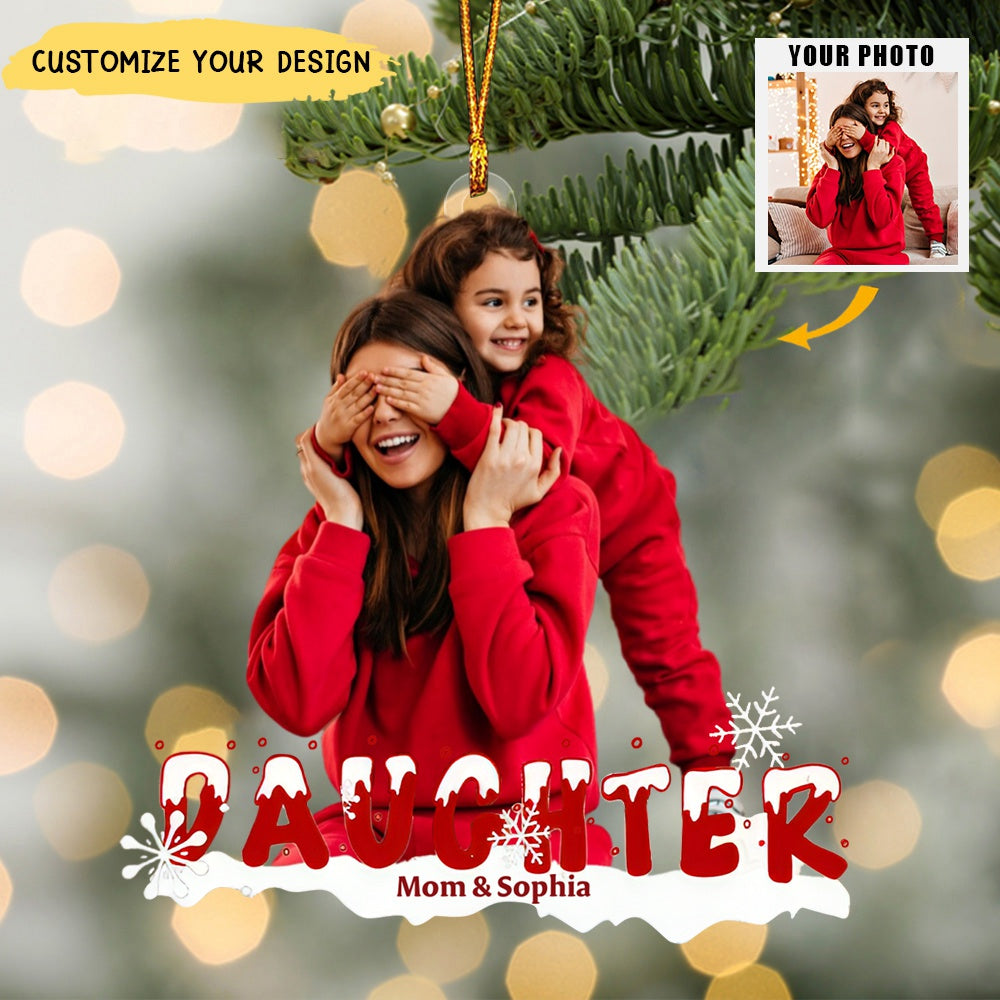 Family Shineful Snow Decoration Ornament Personalized Photo Ornament