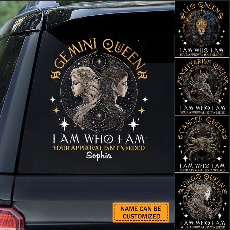 I Am Who I Am Zodiac Personalized Decal Zodiac Sign Astrology Gifts for Her Him