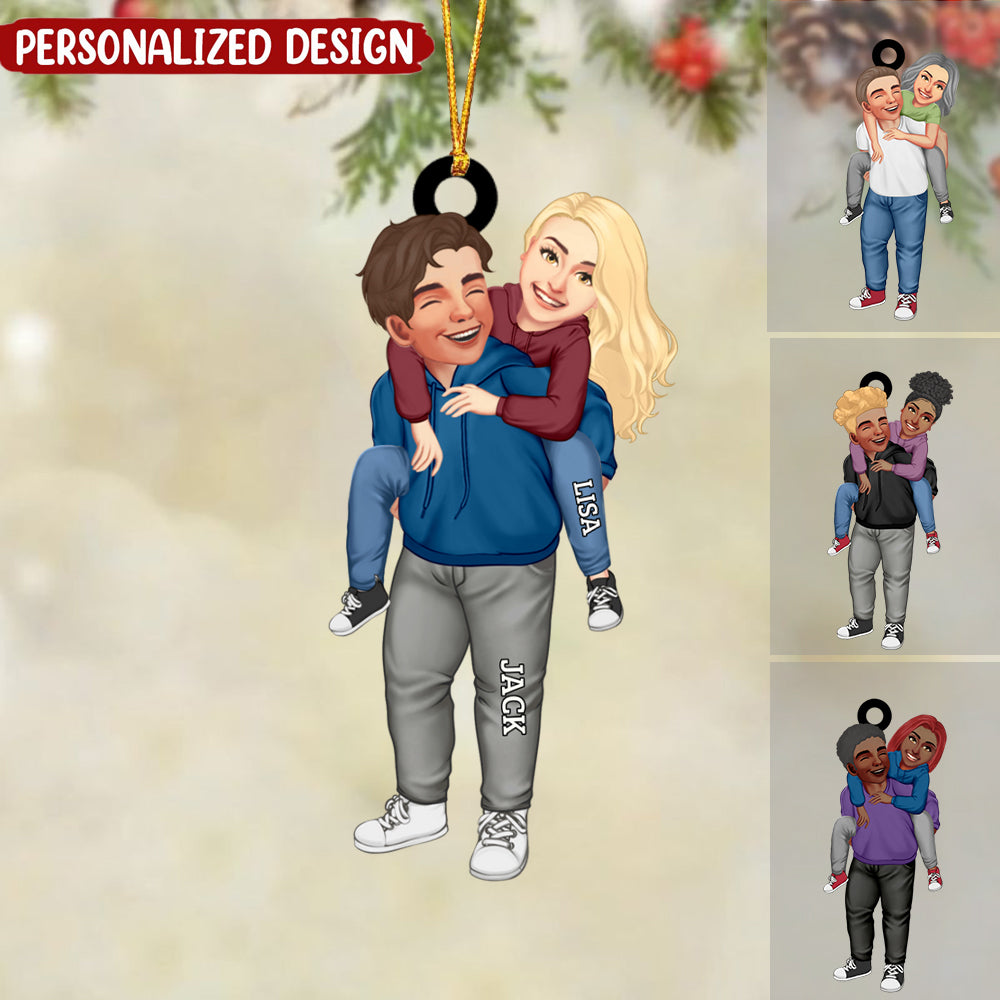 Personalized Acrylic Ornament - Valentine's Day Gift For Couple