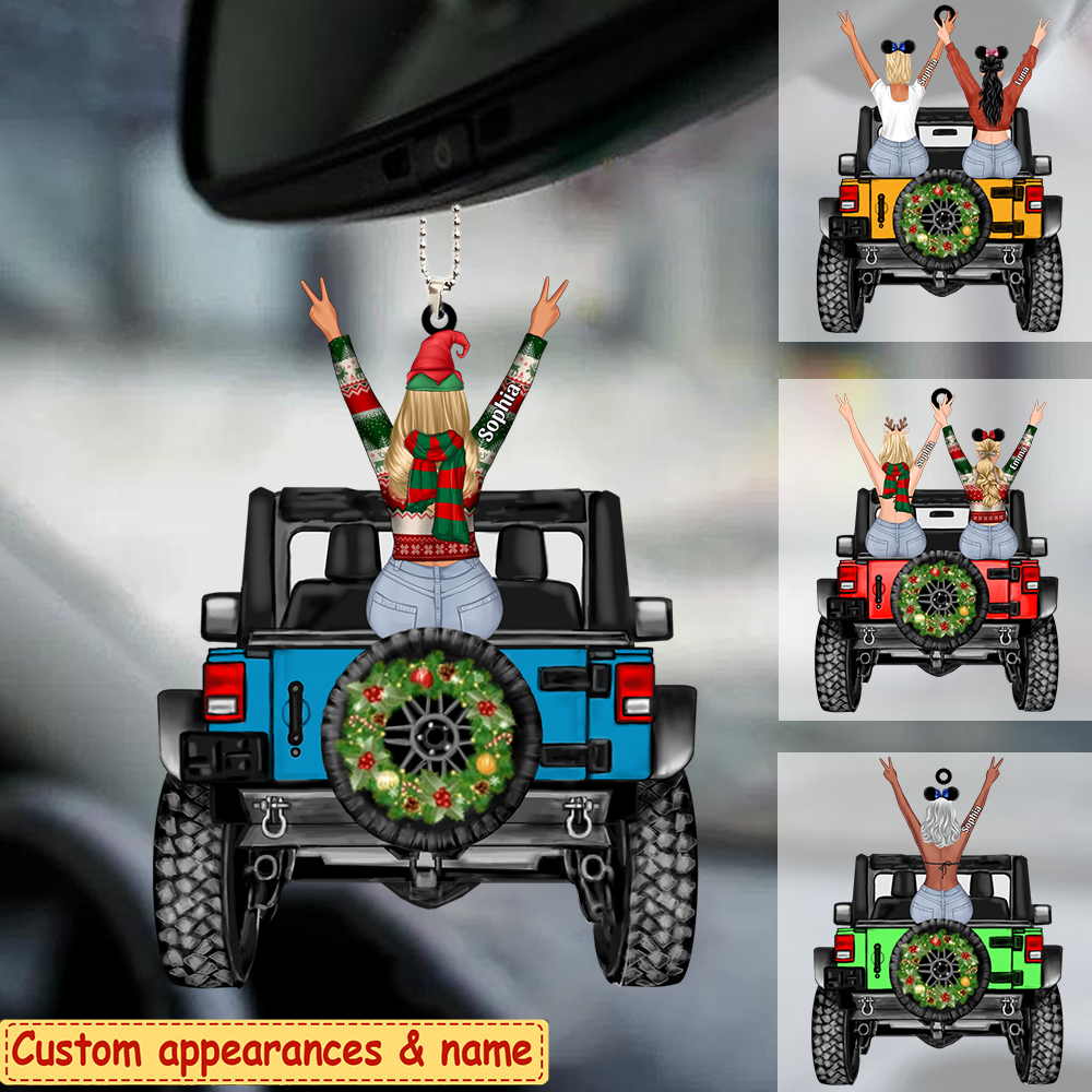 Off-Road Girls Are The Reason Santa Has Naughty List, Personalized Custom Car Ornament