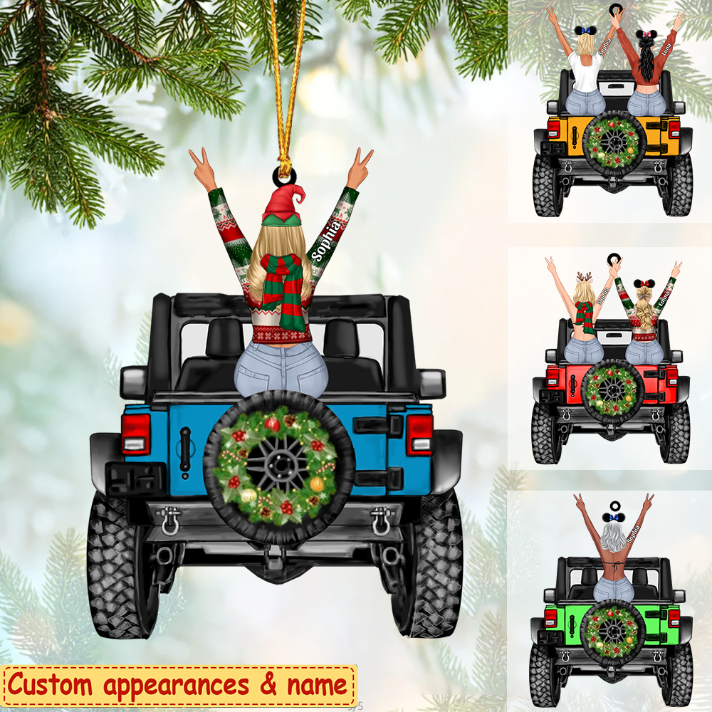 Off-Road Girls Are The Reason Santa Has Naughty List, Personalized Custom Christmas Ornament