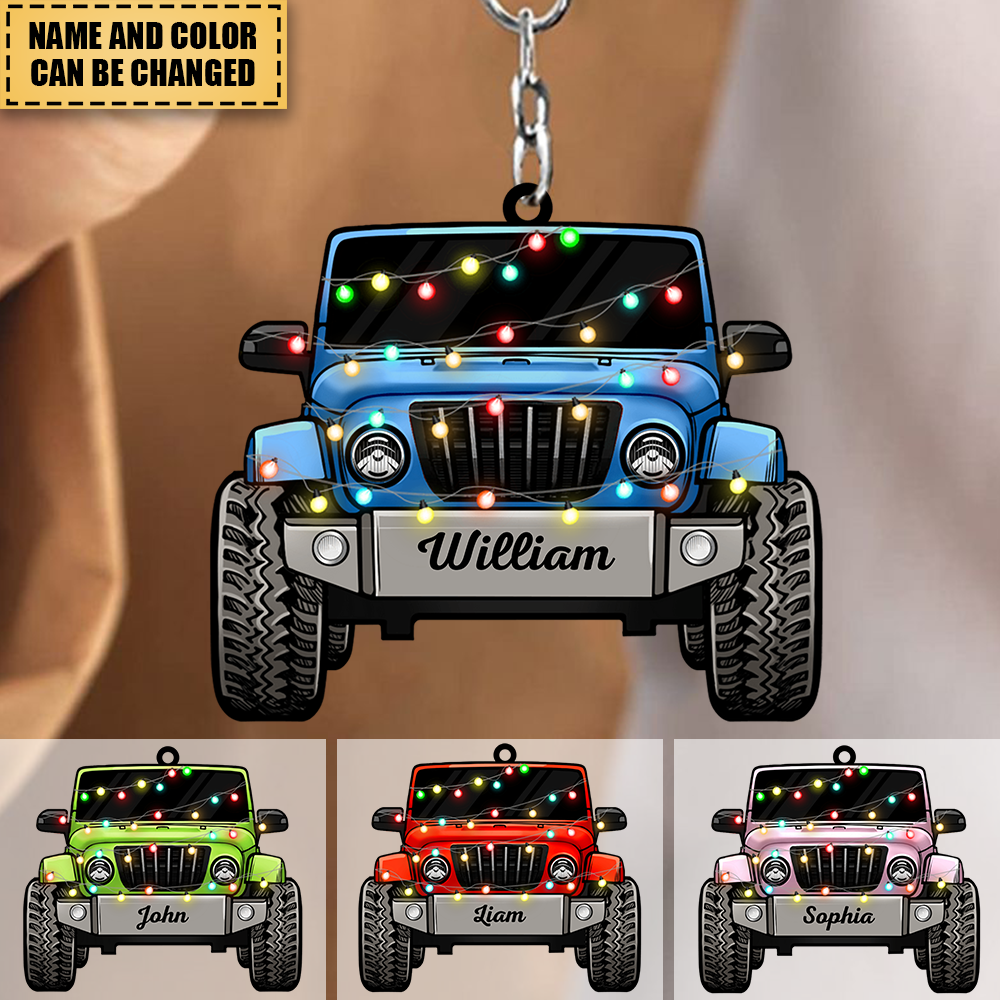 Personalized Acrylic Keychain, Off-Road Car Keychain