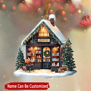 Hairstylist Shop Personalized Ornament, Gift For Barber