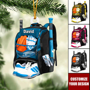 Personalized Baseball Acrylic Christmas Ornament, Gift For Baseball Lovers