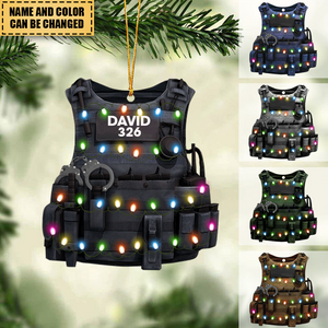 Police Bulletproof Vest, Personalized Ornament, Christmas Gift For Police Officers
