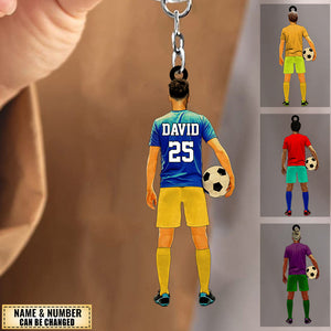 Personalized Soccer Acrylic Keychain For Soccer Lover