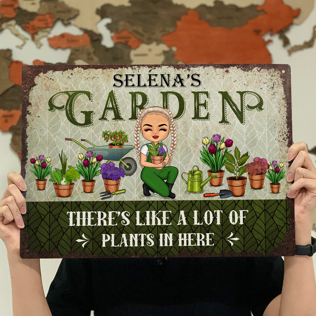 Gardening There's Like A Lot Of Plants In Here - Personalized Custom Classic Metal Signs